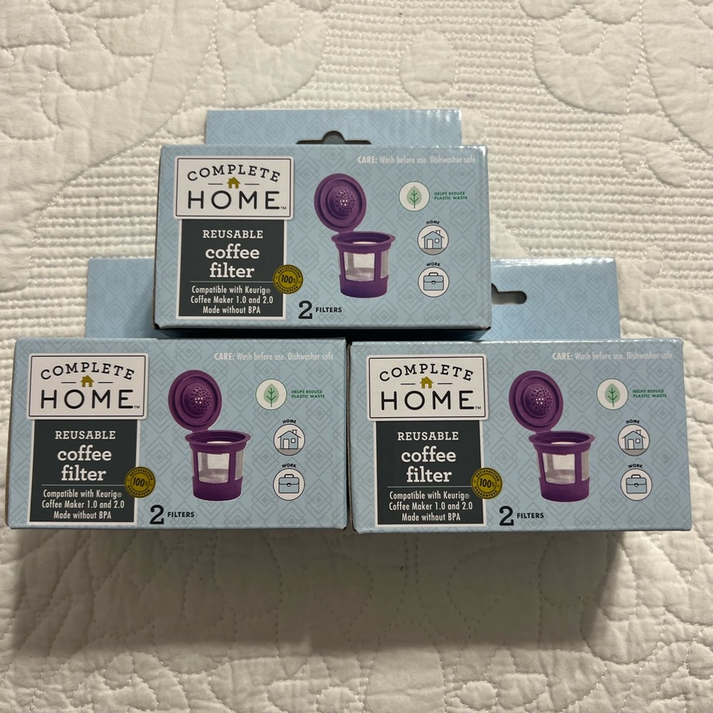 K-Cups Reusable Coffee Filters For KEURIG Coffee Makers 2 filters New